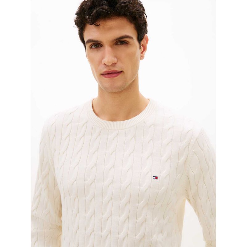 Tommy Hilfiger Classic Cotton Cable Crew Neck image number 2